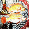 Libellule sur son nénuphar collection LIN fresque antique