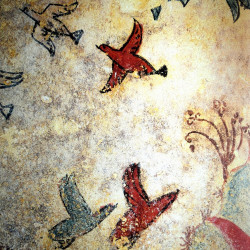 Libellule sur son nénuphar collection LIN fresque antique