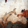 Libellule sur son nénuphar collection LIN fresque antique