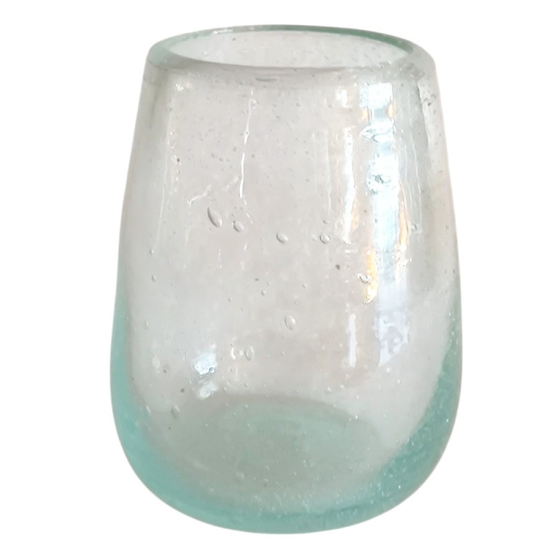 cruche égyptienne en verre recyclé soufflé à la bouche
