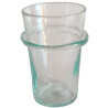 cruche égyptienne en verre recyclé soufflé à la bouche