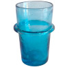 cruche égyptienne en verre recyclé soufflé à la bouche