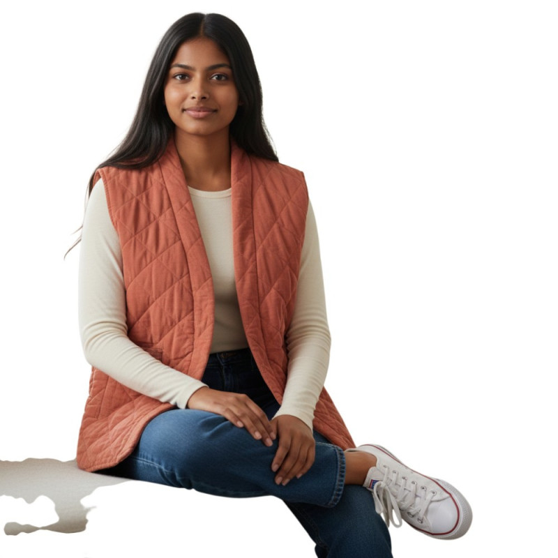 Veste sans manches en velours