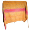 Audacieux et solaire, plaid vintage recto orange et verso bleu azur
