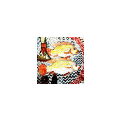 Libellule sur son nénuphar collection LIN fresque antique