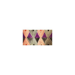 Losange noir et violet : collection LIN ethnique chic