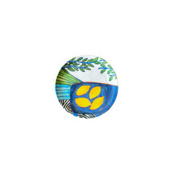 Citrons jaunes sur plat bleu