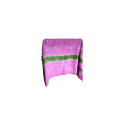 Dessus de Lit Patchwork en Coton Ancien vert et rose délavé, unique