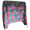 Plaid en coton vintage à décor floral coloré – Jeté de lit bohème