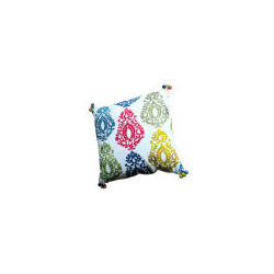 Coussin brodé en coton